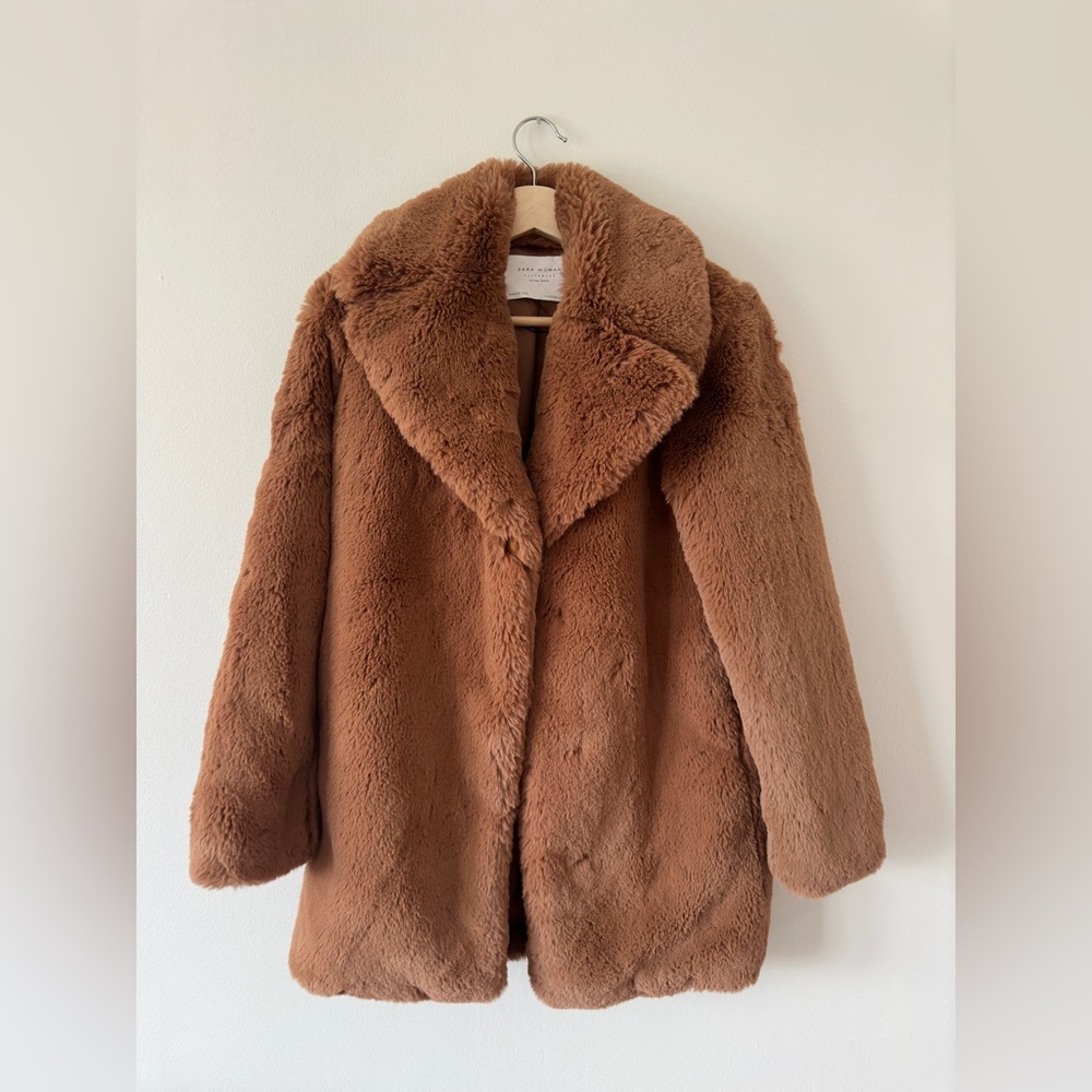 🤎SOLD🤎Zara Faux Fur Teddy Bear Coat